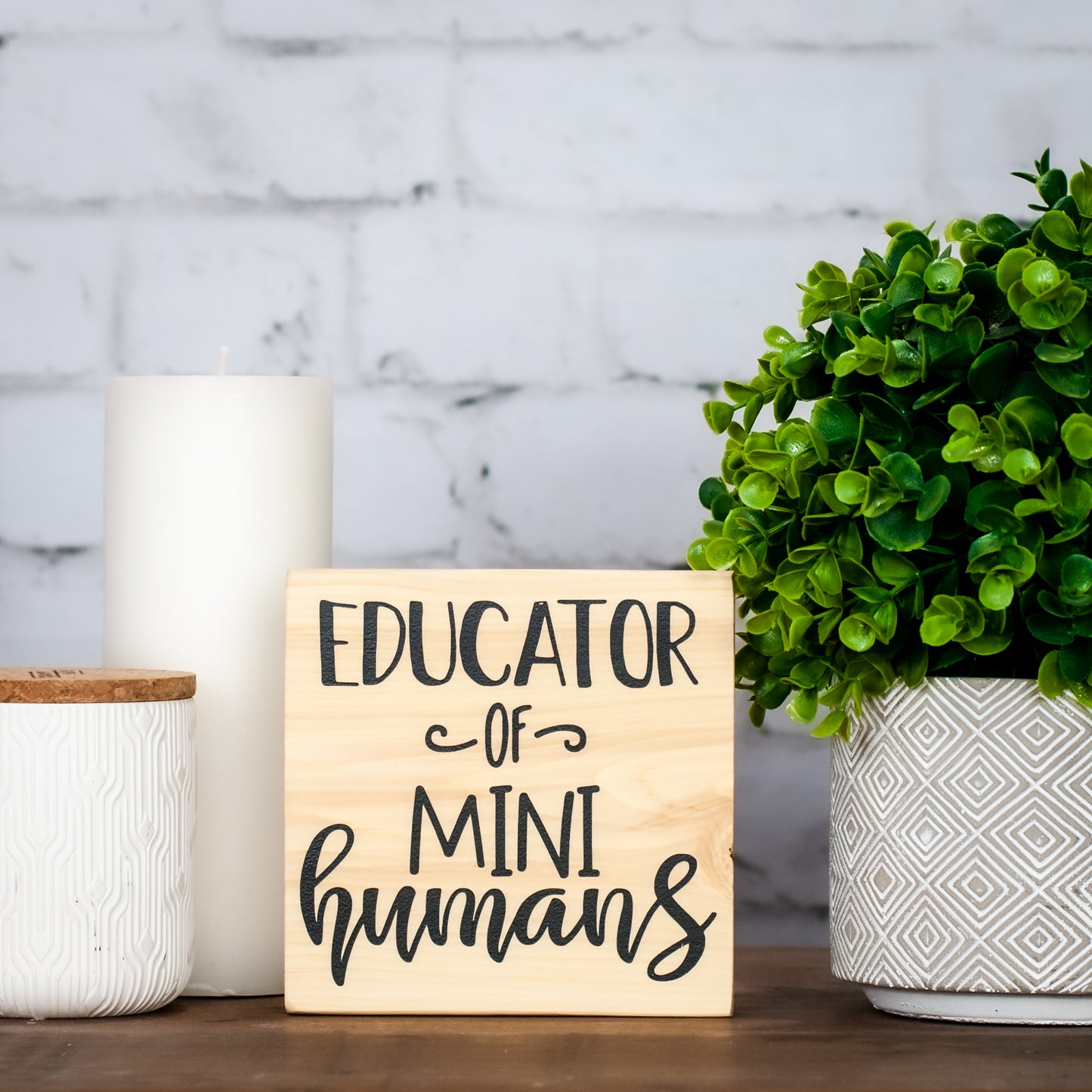 educators of mini humans ~ block sign