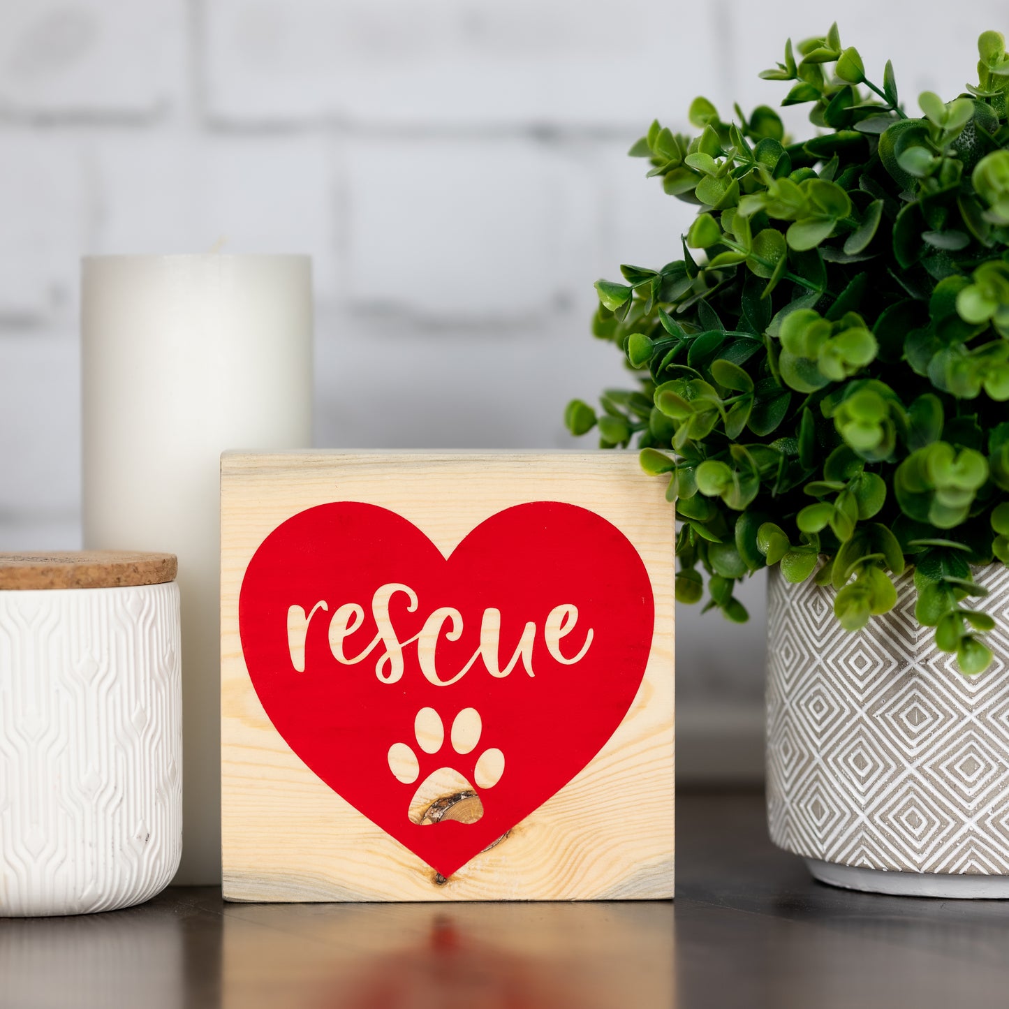 rescue paw ~ block sign