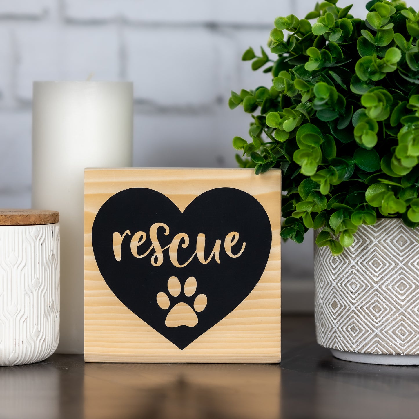 rescue paw ~ block sign