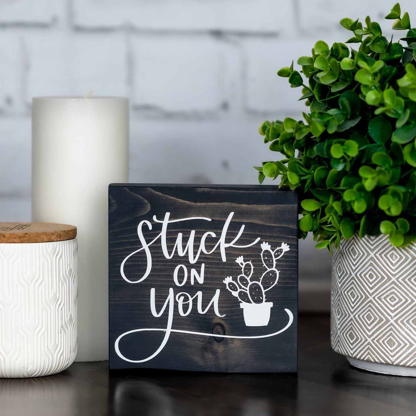 stuck on you ~ block sign
