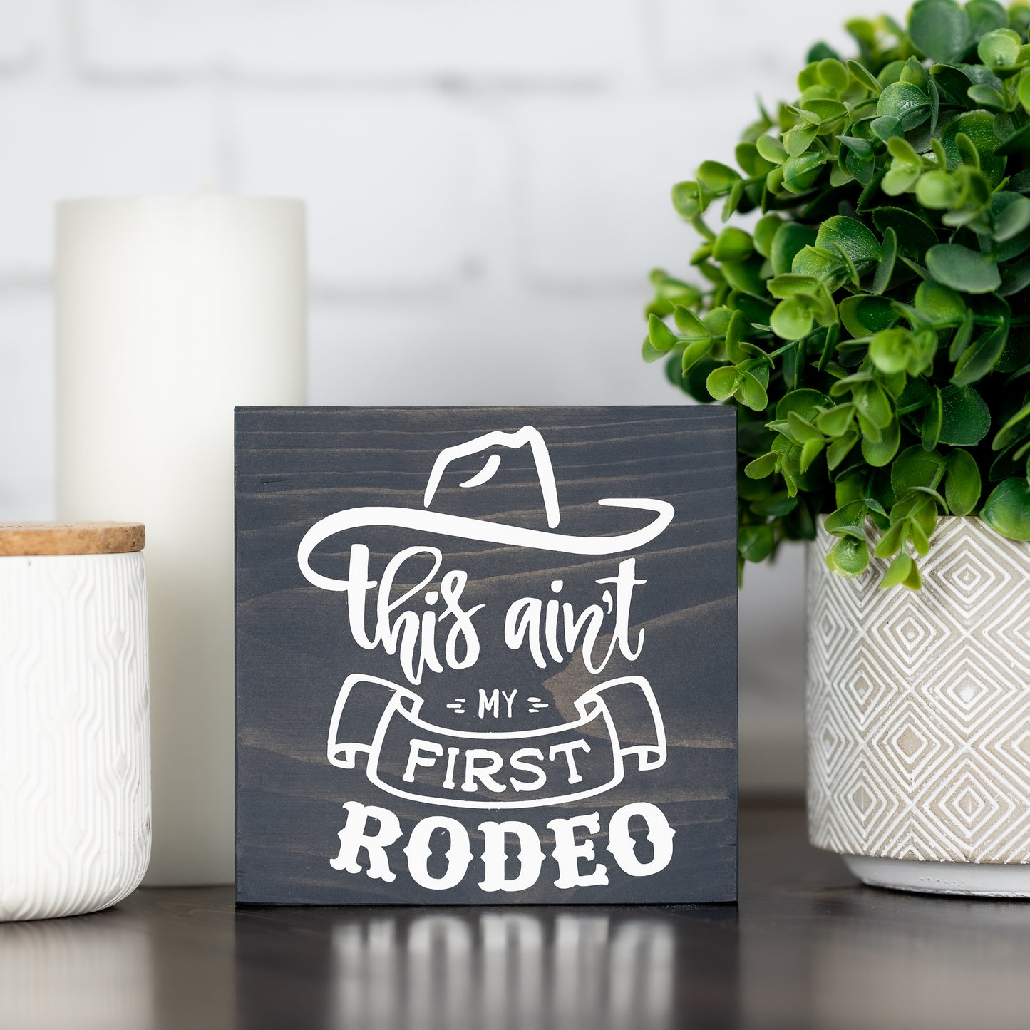 this ain't my first rodeo ~ block sign
