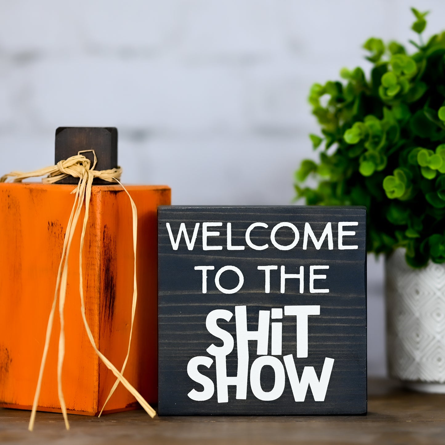 welcome to the shit show ~ block sign