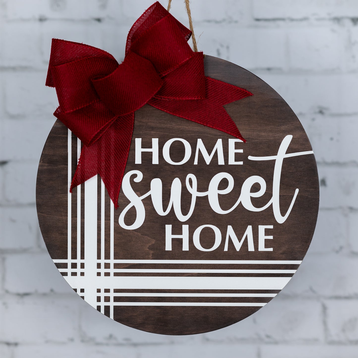 home sweet home ~ round door sign