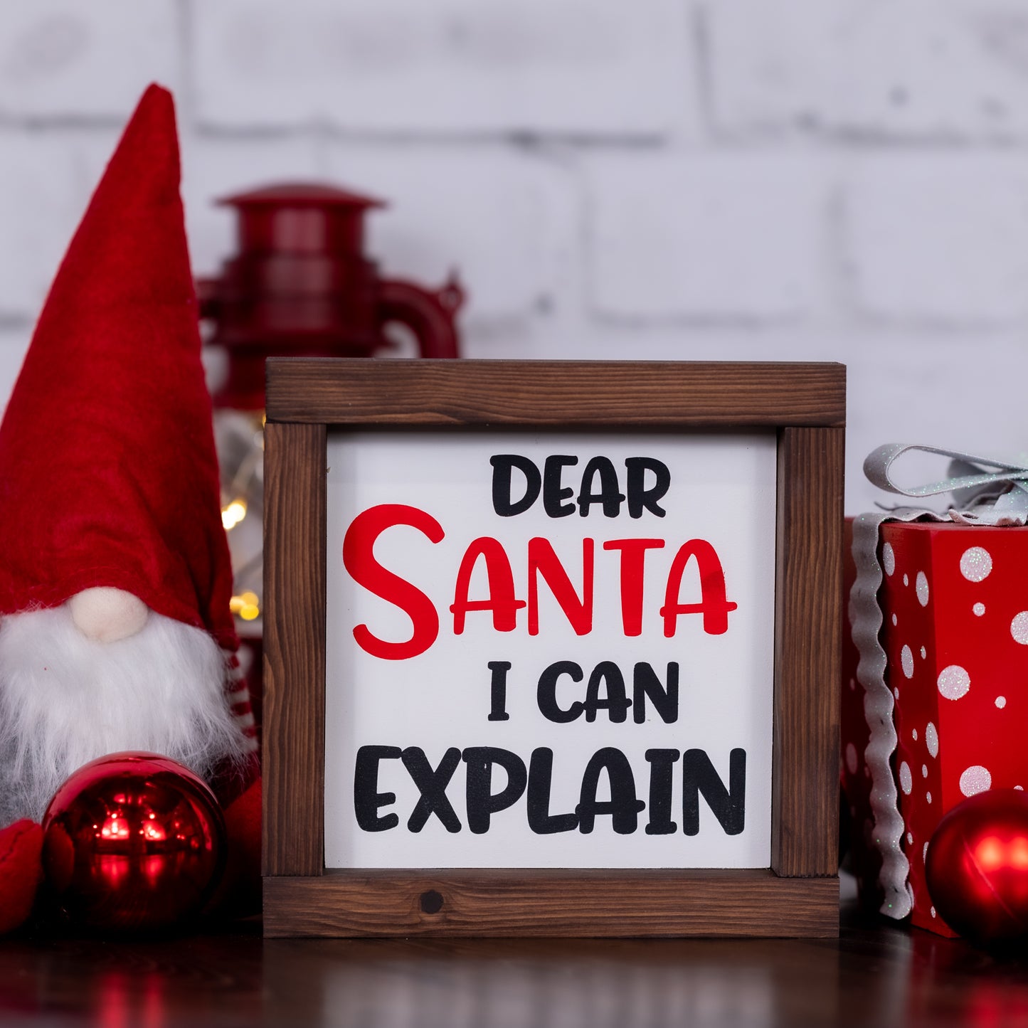 dear santa, i can explain ~ mini sign