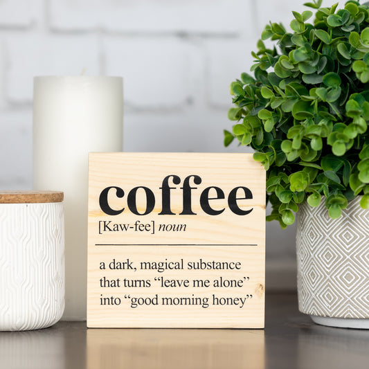 coffee definition ~ block sign