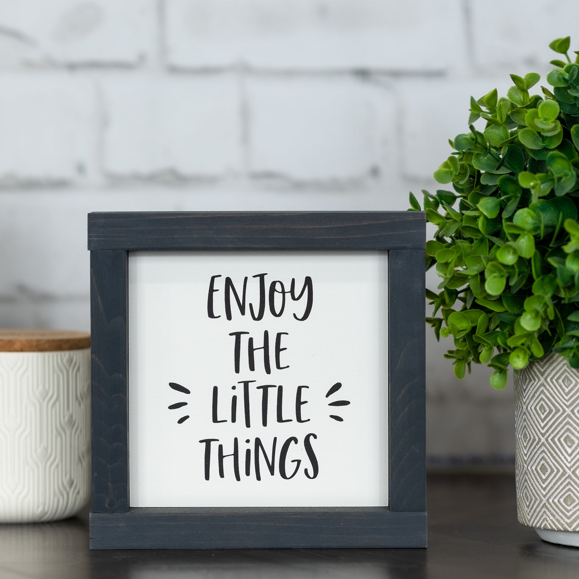 enjoy the little things ~ wood sign