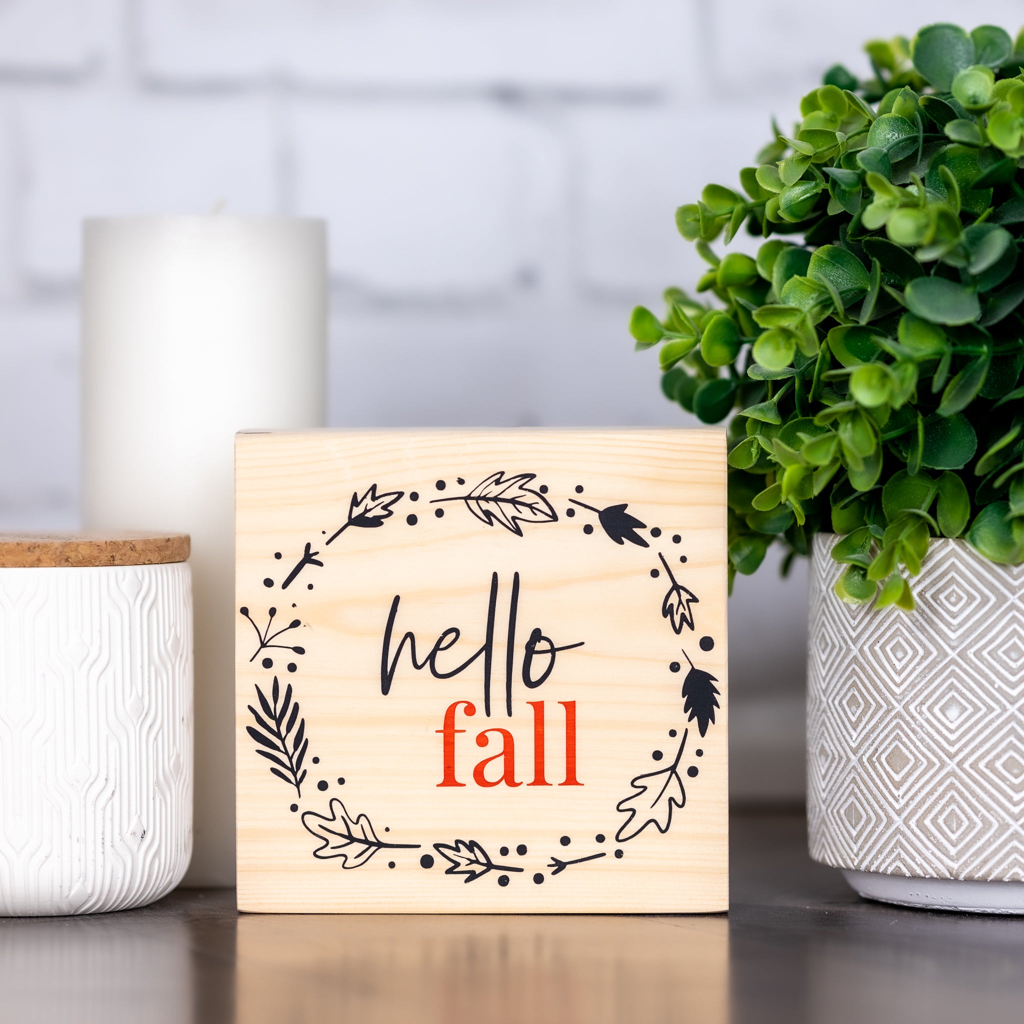 hello fall ~ block sign – Twin Timbers