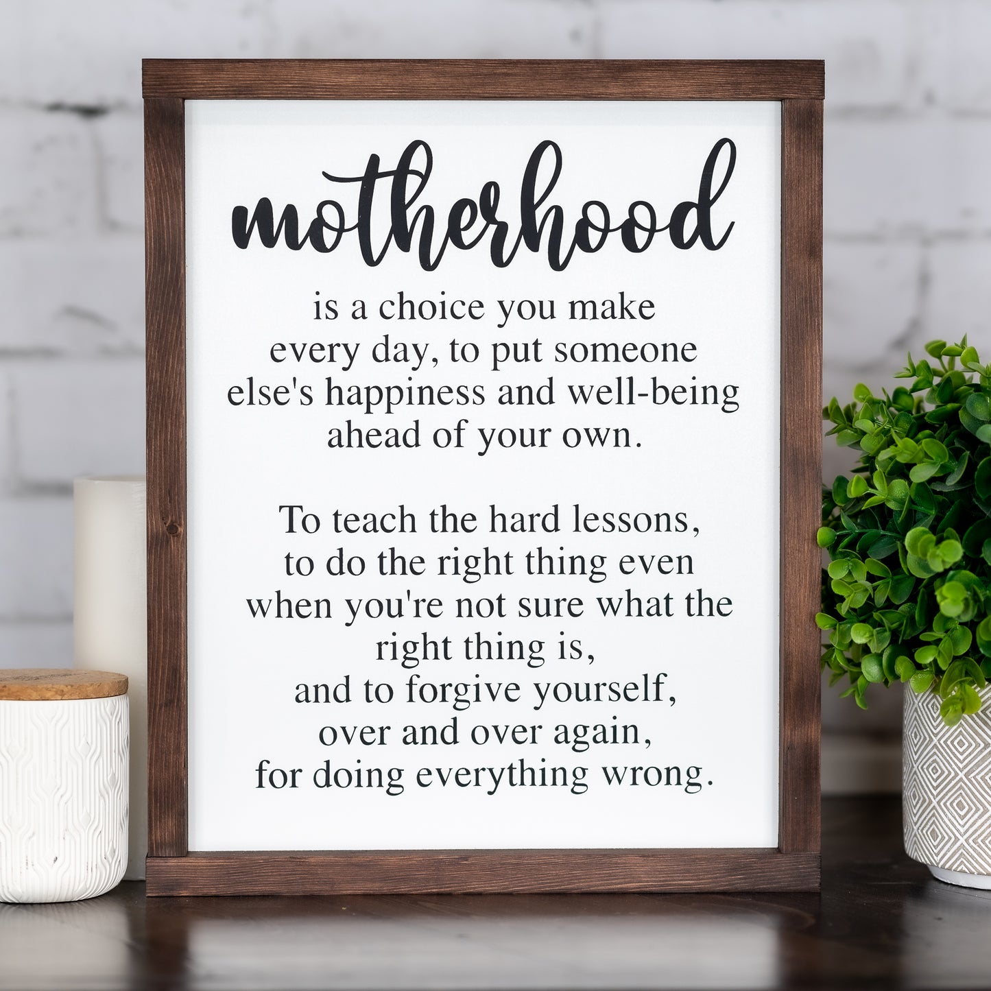 motherhood ~ wood sign