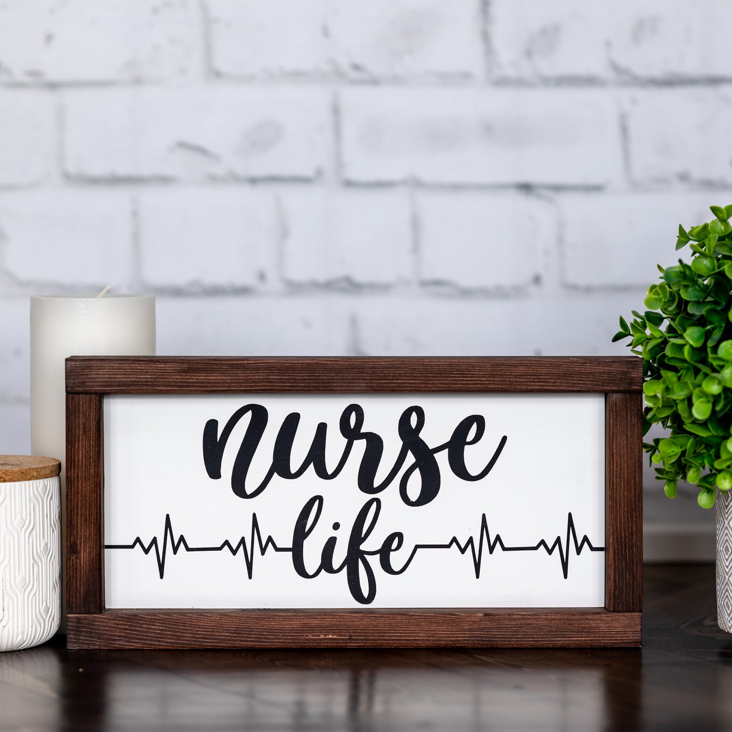 nurse life ~ wood sign
