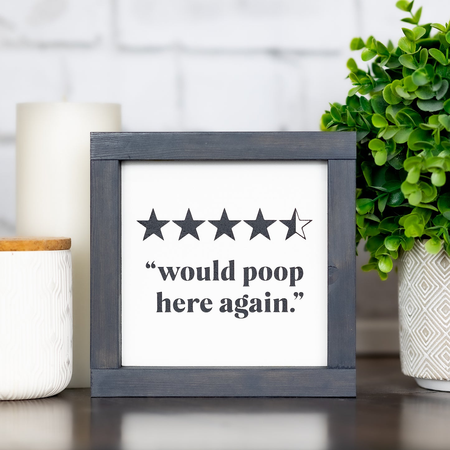 would poop here again ~ mini sign
