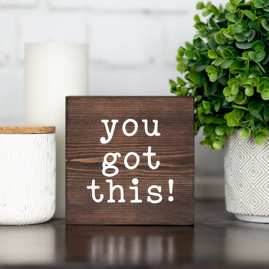 you got this! ~ block sign